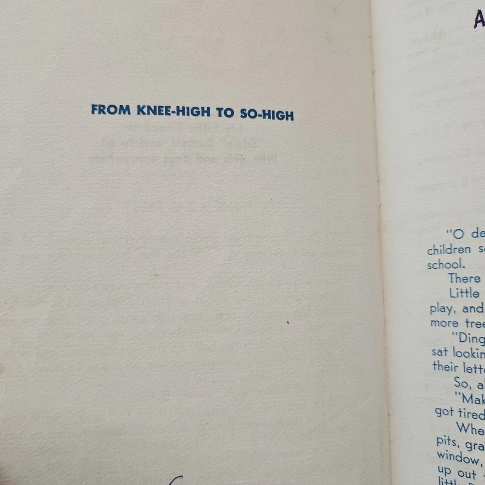 From Knee-High to So-High‎ by Belle McFall Barnett 1959 1st Ed Signed RARE
